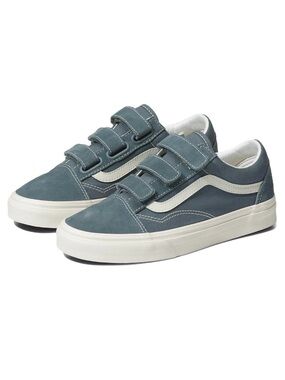 VANS | Old Skool V Suede Canvas Shoes in Stormy Weather Blue Gray